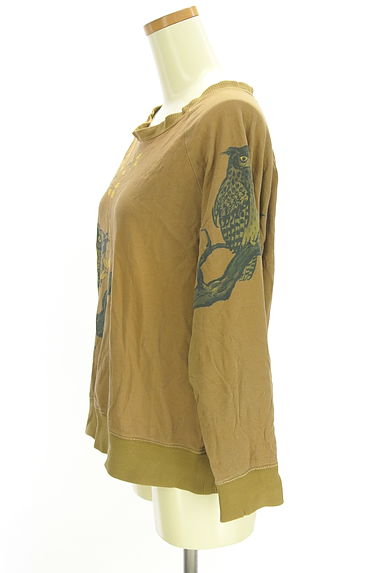 mash mania（マッシュマニア）の古着「フクロウプリントラグランスウェット（スウェット・パーカー）」大画像３へ