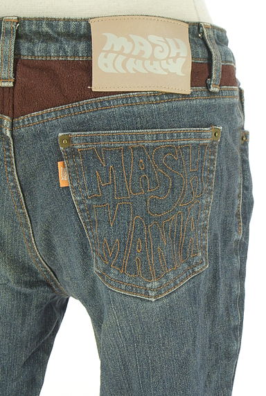 mash mania（マッシュマニア）の古着「フリース切替クロップドデニムパンツ（デニムパンツ）」大画像４へ