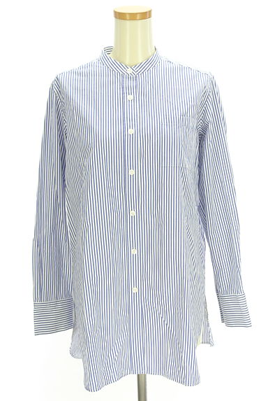 PLST（プラステ）の古着「バンドカラーストライプブラウス（ブラウス）」大画像１へ