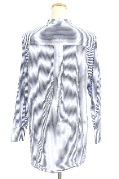 PLST（プラステ）の古着「バンドカラーストライプブラウス（ブラウス）」大画像２へ