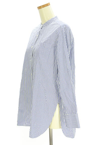 PLST（プラステ）の古着「バンドカラーストライプブラウス（ブラウス）」大画像３へ