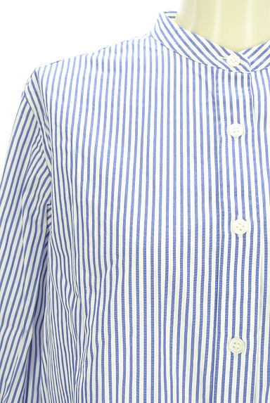 PLST（プラステ）の古着「バンドカラーストライプブラウス（ブラウス）」大画像４へ