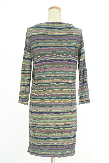 JURGEN LEHL（ヨーガンレール）の古着「マルチボーダー柄ワンピース（ワンピース・チュニック）」大画像２へ