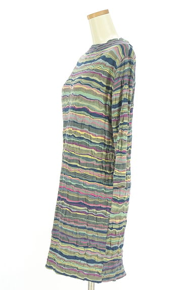 JURGEN LEHL（ヨーガンレール）の古着「マルチボーダー柄ワンピース（ワンピース・チュニック）」大画像３へ