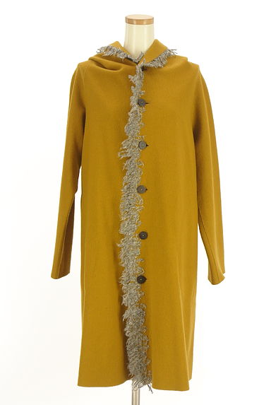 JURGEN LEHL（ヨーガンレール）の古着「縁どりフリンジウールロングコート（コート）」大画像１へ