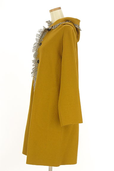 JURGEN LEHL（ヨーガンレール）の古着「縁どりフリンジウールロングコート（コート）」大画像３へ