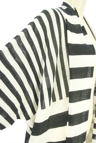 クリックで大画像表示 Y's(ワイズ)の古着「ボーダー切替ロングニットカーディガン(カーディガン・ボレロ)」大画像4へ