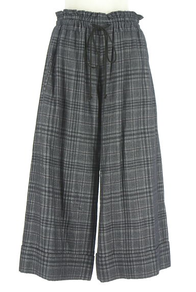 Y's（ワイズ）の古着「ロールアップチェック柄起毛ワイドパンツ（パンツ）」大画像１へ