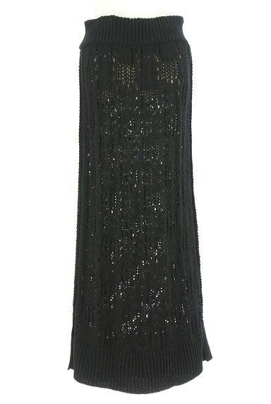 クリックで大画像表示 Y's(ワイズ)の古着「透かし編みふんわりニットスカート(ロングスカート・マキシスカート)」大画像1へ