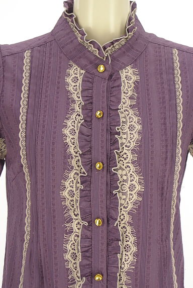 axes femme（アクシーズファム）の古着「半そでバンドカラーシャツワンピース（ワンピース・チュニック）」大画像４へ