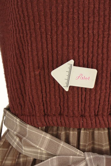 axes femme（アクシーズファム）の古着「リブニット×チェック柄 別地切替ワンピース（ワンピース・チュニック）」大画像５へ