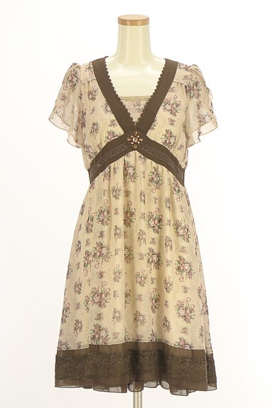 axes femme（アクシーズファム）の古着「花柄シフォンワンピース（ワンピース・チュニック）」大画像１へ