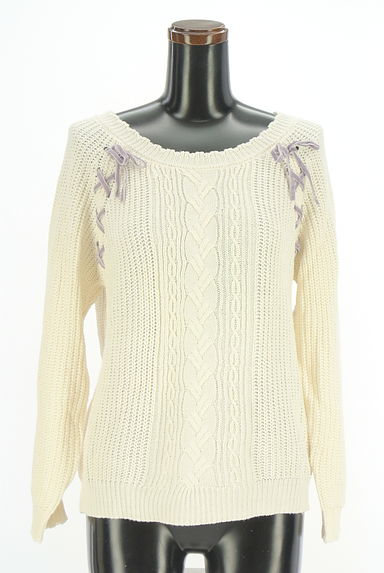 axes femme（アクシーズファム）の古着「ベロアレースアップニット（ニット）」大画像１へ