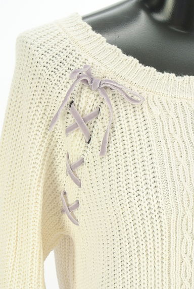 axes femme（アクシーズファム）の古着「ベロアレースアップニット（ニット）」大画像４へ