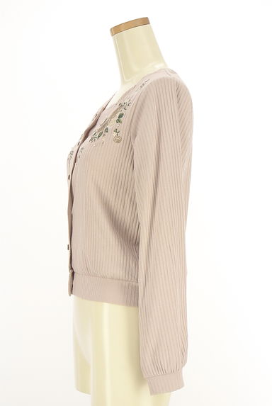 クリックで大画像表示 axes femme(アクシーズファム)の古着「花刺繍リブカーディガン(カーディガン・ボレロ)」大画像3へ