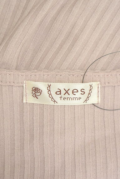 クリックで大画像表示 axes femme(アクシーズファム)の古着「花刺繍リブカーディガン(カーディガン・ボレロ)」大画像6へ