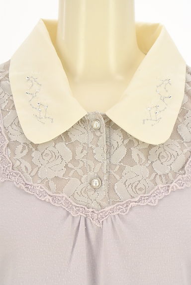 axes femme（アクシーズファム）の古着「ラメ刺繍襟カットソー（カットソー・プルオーバー）」大画像４へ