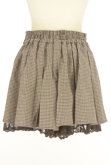 axes femme（アクシーズファム）の古着「ガンクラブチェック柄ショートフレアパンツ（ショートパンツ・ハーフパンツ）」大画像２へ