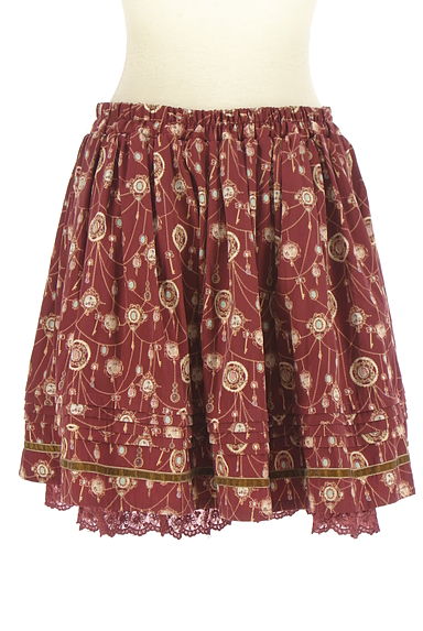 axes femme（アクシーズファム）の古着「裾レースティアードフレアミニスカート（ミニスカート）」大画像２へ