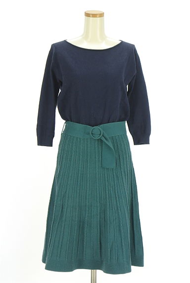 Apuweiser riche（アプワイザーリッシェ）の古着「バイカラーニットワンピース（ワンピース・チュニック）」大画像１へ