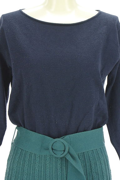 Apuweiser riche（アプワイザーリッシェ）の古着「バイカラーニットワンピース（ワンピース・チュニック）」大画像４へ