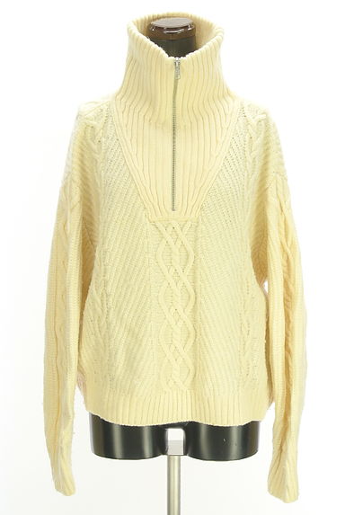 TOMORROWLAND（トゥモローランド）の古着「MACPHEE ハーフジップアランケーブルニットトップス（セーター）」大画像１へ