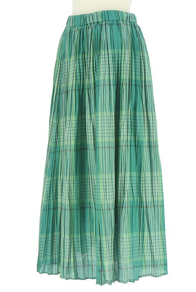 LE GLAZIK（ルグラジック）の古着「チェック柄シワプリーツロングスカート（ロングスカート・マキシスカート）」大画像３へ