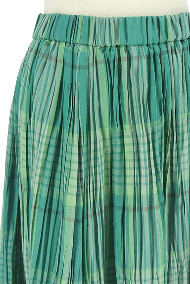 LE GLAZIK（ルグラジック）の古着「チェック柄シワプリーツロングスカート（ロングスカート・マキシスカート）」大画像４へ