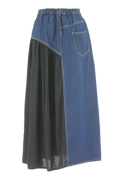 OSMOSIS（オズモーシス）の古着「loaf 別地切替リメイク風デニムロングスカート（ロングスカート・マキシスカート）」大画像２へ