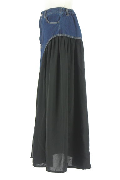 OSMOSIS（オズモーシス）の古着「loaf 別地切替リメイク風デニムロングスカート（ロングスカート・マキシスカート）」大画像３へ