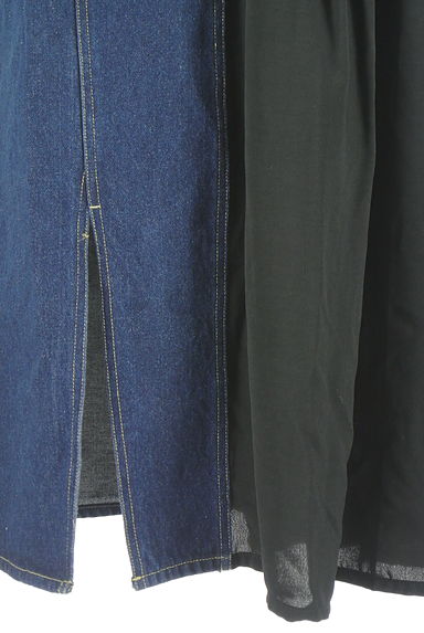 OSMOSIS（オズモーシス）の古着「loaf 別地切替リメイク風デニムロングスカート（ロングスカート・マキシスカート）」大画像５へ