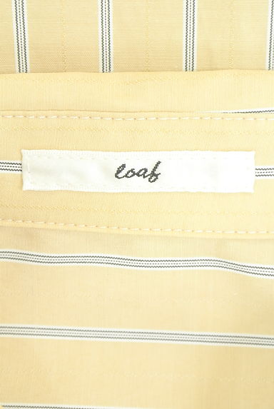 OSMOSIS（オズモーシス）の古着「loaf スウェット切替ストライプ柄シャツ（ブラウス）」大画像６へ