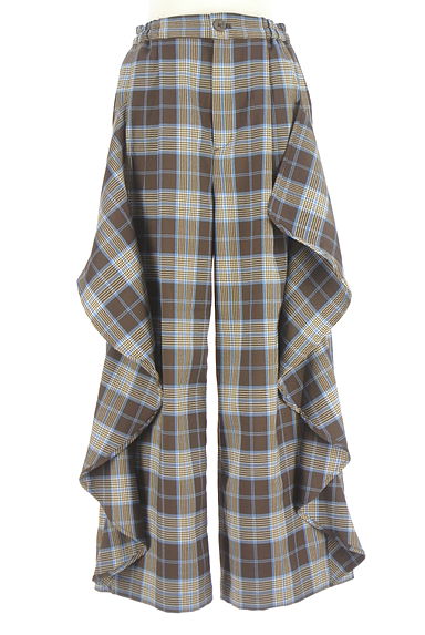 OSMOSIS（オズモーシス）の古着「loaf サイドフリルチェック柄ワイドパンツ（パンツ）」大画像１へ