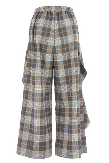 OSMOSIS（オズモーシス）の古着「loaf サイドフリルチェック柄ワイドパンツ（パンツ）」大画像２へ