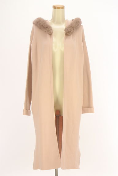 MISCH MASCH（ミッシュマッシュ）の古着「ファー付きロングニットカーディガン（カーディガン・ボレロ）」大画像１へ