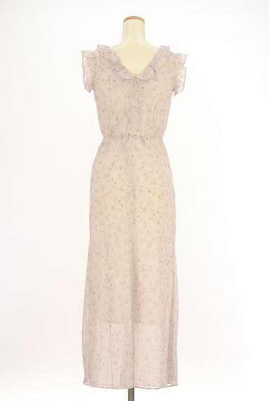 DEICY（デイシー）の古着「紐ベルト付き花柄シフォンロングワンピース（ワンピース・チュニック）」大画像２へ