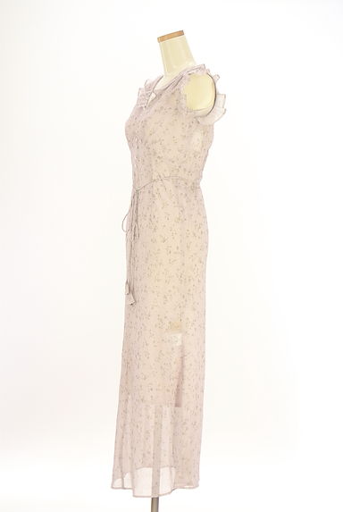 DEICY（デイシー）の古着「紐ベルト付き花柄シフォンロングワンピース（ワンピース・チュニック）」大画像３へ