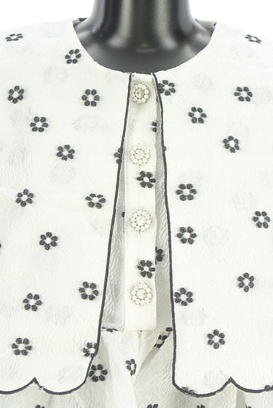 Sister Jane（シスタージェーン）の古着「ビッグカラー花柄ジャガードブラウス（カットソー・プルオーバー）」大画像４へ