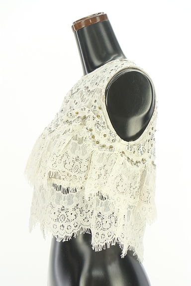 DEICY（デイシー）の古着「スパンコール付きレースブラウス（カットソー・プルオーバー）」大画像３へ