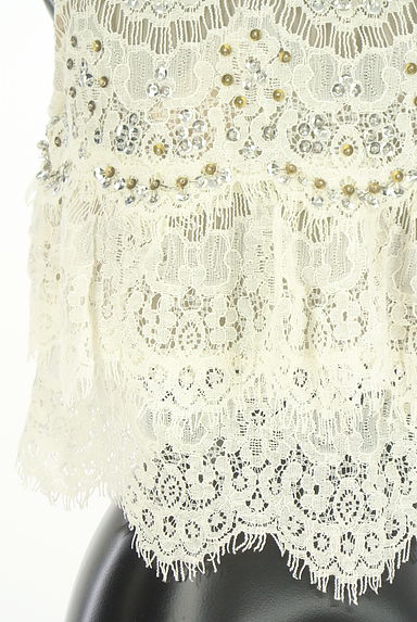 DEICY（デイシー）の古着「スパンコール付きレースブラウス（カットソー・プルオーバー）」大画像５へ