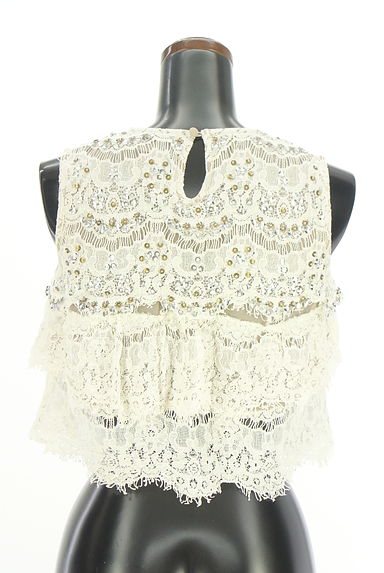 DEICY（デイシー）の古着「スパンコール付きレースブラウス（カットソー・プルオーバー）」大画像２へ