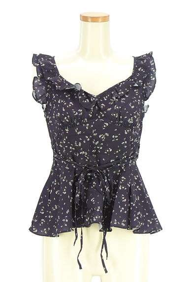 DEICY（デイシー）の古着「小花柄ペプラムブラウス（カットソー・プルオーバー）」大画像１へ