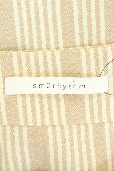 Samansa Mos2（サマンサモスモス）の古着「sm2rhythm 7分袖ノーカラーストライプ柄シャツ（ブラウス）」大画像６へ
