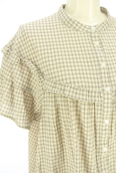 Samansa Mos2（サマンサモスモス）の古着「半そでチェック柄ブラウス（ブラウス）」大画像４へ