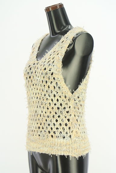 Samansa Mos2（サマンサモスモス）の古着「ミックス糸メッシュニットベスト（ベスト・ジレ）」大画像３へ