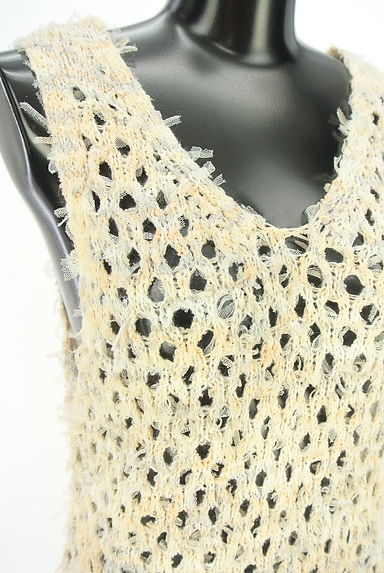 Samansa Mos2（サマンサモスモス）の古着「ミックス糸メッシュニットベスト（ベスト・ジレ）」大画像４へ