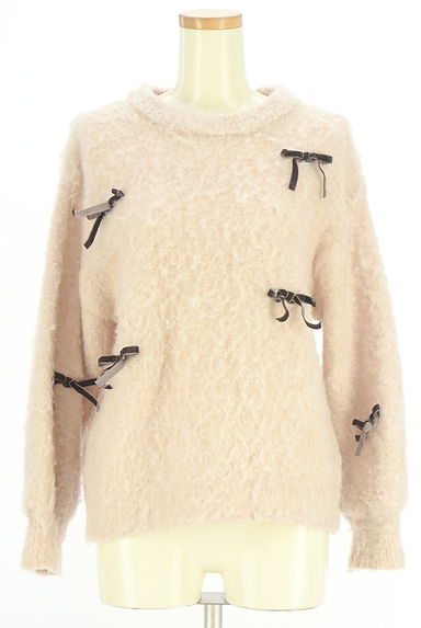 Samansa Mos2（サマンサモスモス）の古着「ベロアリボン付きニットトップス（セーター）」大画像１へ