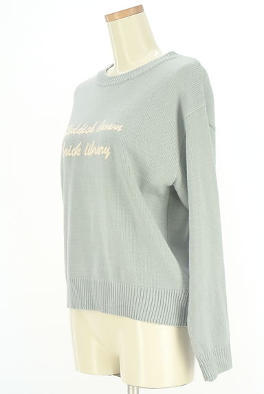 Samansa Mos2（サマンサモスモス）の古着「ロゴ刺繍ニットトップス（ニット）」大画像３へ