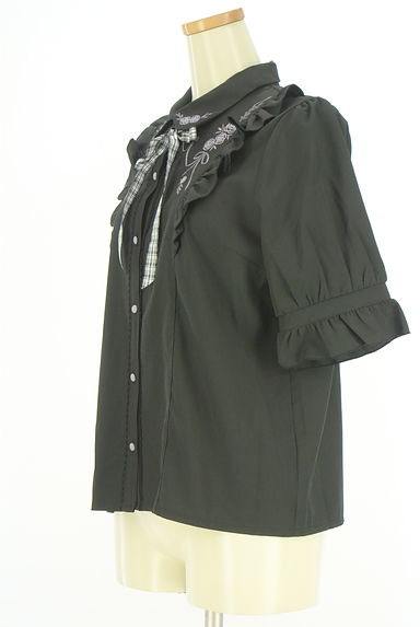 axes femme（アクシーズファム）の古着「半そで花柄刺しゅうブラウス（ブラウス）」大画像３へ