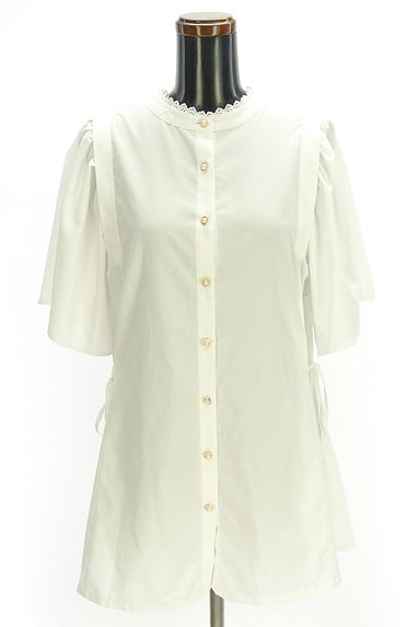 axes femme（アクシーズファム）の古着「半そでノーカラーブラウス（ブラウス）」大画像１へ